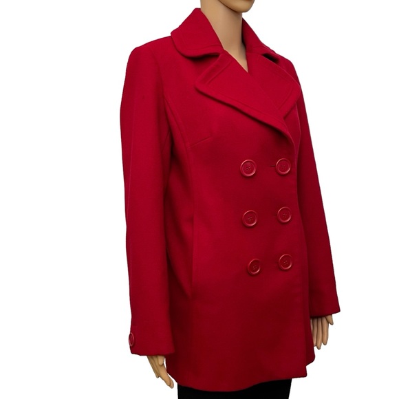 new york company jacket & Coats Woman’s 6 Red With Pockets - Picture 2 of 10